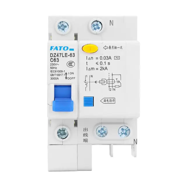 Disjuntor de corrente residual DZ47LE-63 RCCB